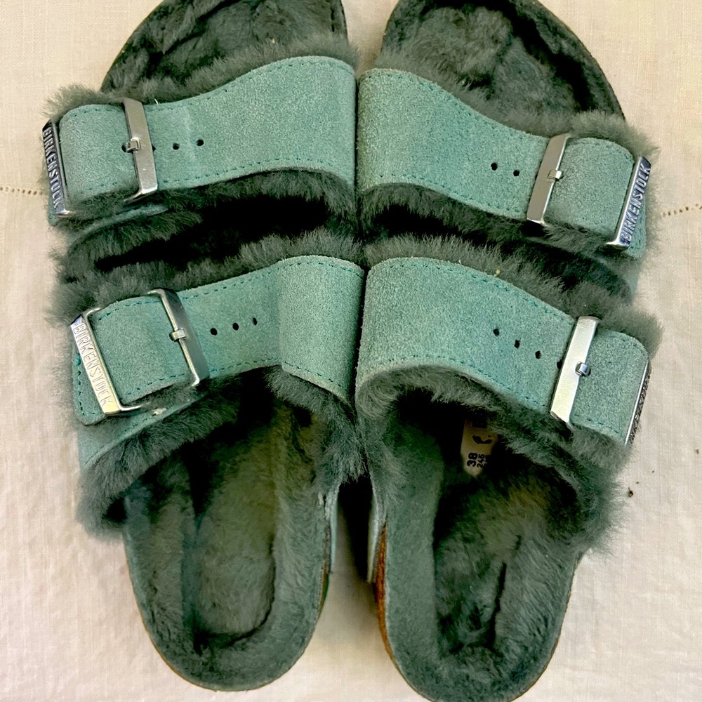 Birkenstock fur lined heavy duty sole size 38